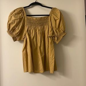 Doen mustard top/blouse XS
